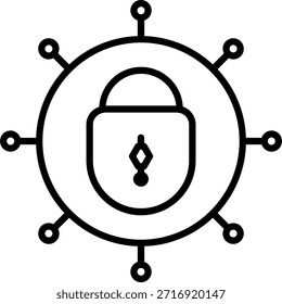 Concepto de seguridad cibernética que representa la protección de datos digitales, redes y sistemas en línea contra amenazas cibernéticas