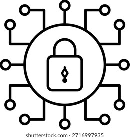 Concepto de seguridad cibernética que representa la protección de datos digitales, redes y sistemas en línea contra amenazas cibernéticas