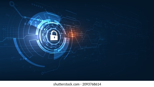 Cyber Security Concept Shield Keyhole Icon Stock Vector (Royalty Free ...