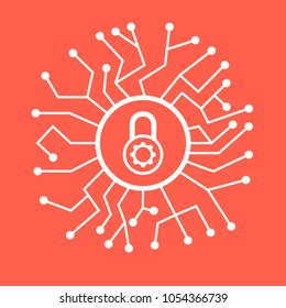 Cyber security concept. Vector illustration.