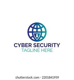 Cyber Security Concept World Security Logo Stock Vector (Royalty Free ...