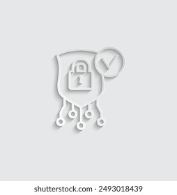 Cyber security Cybersecurity  icon vector Cyber protection shield logo 