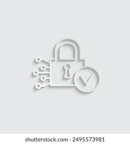 Cyber security Cybersecurity  icon vector Cyber protection shield logo 