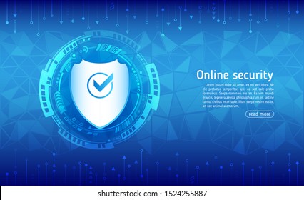 Cyber security and data privacy protection vector illustration. Internet security online concept. Global network mechanism protection. Information privacy.