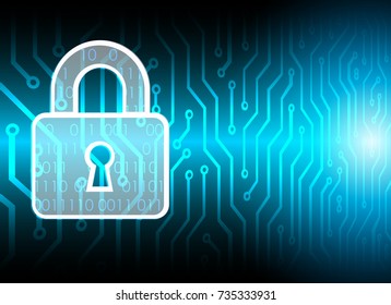 Cyber Security Data Protection Business Technology Privacy concept, digital technology background, abstract technology concept background, vector illustration.