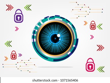 cyber security data protection concept. system privacy vector illustrations. key padlock on white gray background digital technology connection secure alert