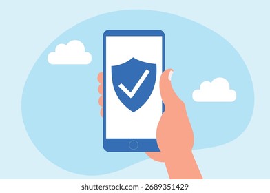 Concepto de seguridad cibernética y protección de datos. Gestión segura de datos y protección de datos de ataques de piratas informáticos e ícono de candado para la Ilustración vectorial de redes de tecnología de Internet