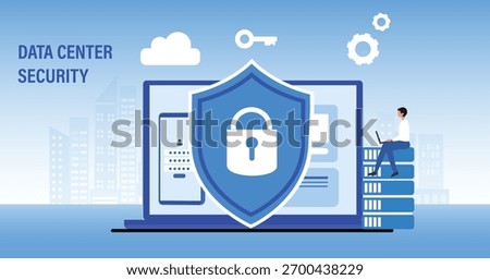 Cyber security and data protection privacy, PDPA concept. Businessman secure data management and protect data from hacker attacks and padlock icon to internet technology networking	
