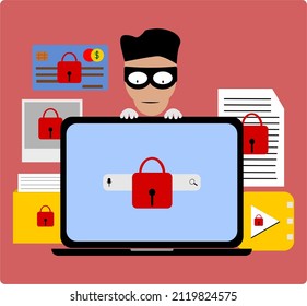 cyber security data theft vector image.