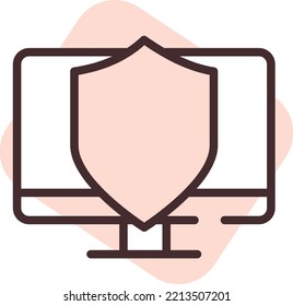 Cyber security defender, illustration, vector on white background.