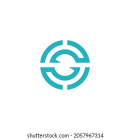 Cyber Security and defender line Letter Slogo icon design template elements.
