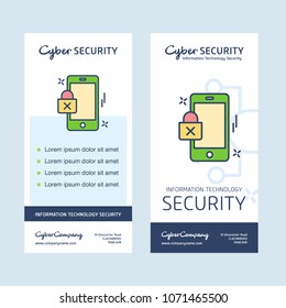 Cyber security design with creative design and logo