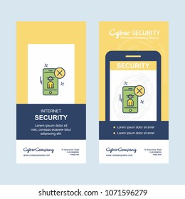 Cyber security design with creative design and logo 
