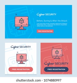 Cyber security design with creative design and logo