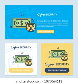 Cyber security design with creative design and logo 