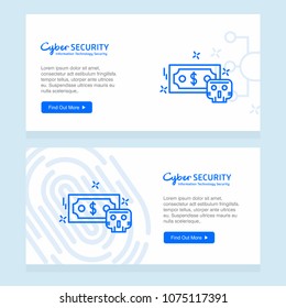 Cyber security design with creative design and logo 