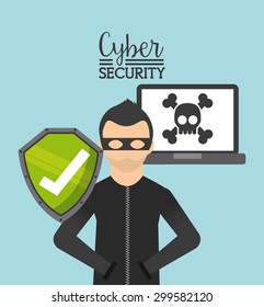 cyber security design, vector illustration eps10 graphic 