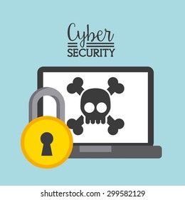 cyber security design, vector illustration eps10 graphic 