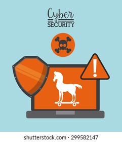 cyber security design, vector illustration eps10 graphic 