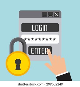 cyber security design, vector illustration eps10 graphic 