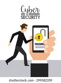 cyber security design, vector illustration eps10 graphic 