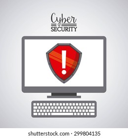 cyber security design, vector illustration eps10 graphic 