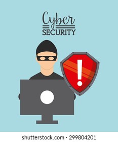 cyber security design, vector illustration eps10 graphic 