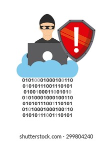 cyber security design, vector illustration eps10 graphic 