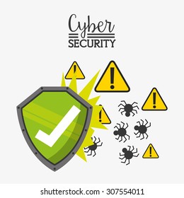 cyber security design, vector illustration eps10 graphic 