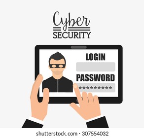 cyber security design, vector illustration eps10 graphic 