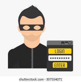 cyber security design, vector illustration eps10 graphic 
