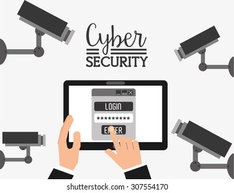 cyber security design, vector illustration eps10 graphic 