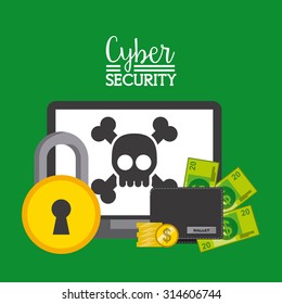 cyber security design, vector illustration eps10 graphic 