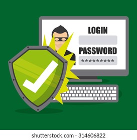 cyber security design, vector illustration eps10 graphic 