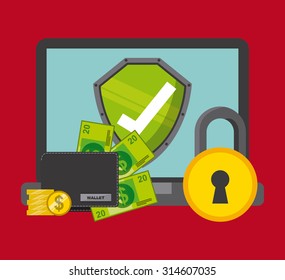 cyber security design, vector illustration eps10 graphic 