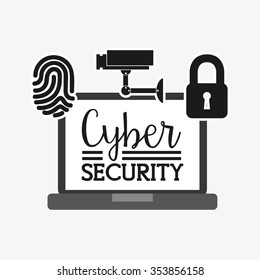 cyber security design, vector illustration eps10 graphic 
