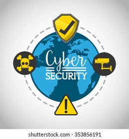 cyber security design, vector illustration eps10 graphic 