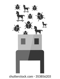 cyber security design, vector illustration eps10 graphic 