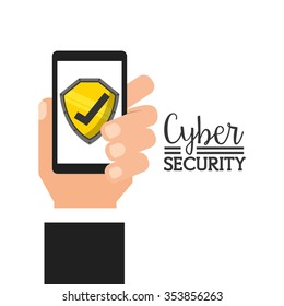 cyber security design, vector illustration eps10 graphic 
