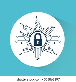 cyber security design, vector illustration eps10 graphic 