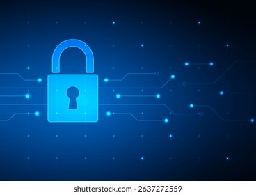 Cyber security digital background. Network lock protect guard concept. Design for technology  cloud data and security system.