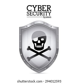 Cyber security digital design, vector illustration eps 10