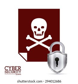 Cyber security digital design, vector illustration eps 10