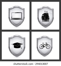 Cyber security digital design, vector illustration eps 10
