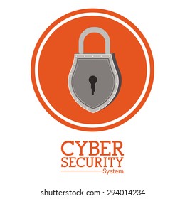 Cyber security digital design, vector illustration eps 10