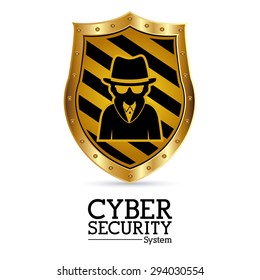 Cyber security digital design, vector illustration eps 10