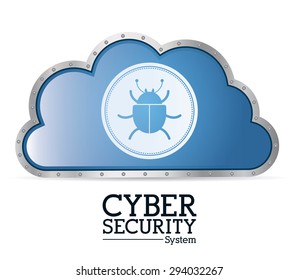 Cyber security digital design, vector illustration eps 10