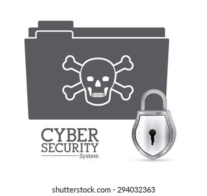 Cyber security digital design, vector illustration eps 10