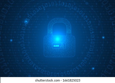 Cyber security digital technology abstract. computer science data and innovation futuristic background.