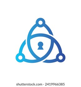 Cyber Security Digital Technology Logo Vector	